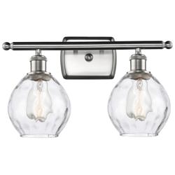 Waverly 6" 2 Light 16" LED Bath Light - Brushed Satin Nickel - Cl