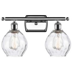 Waverly 6" 2 Light 16" LED Bath Light - Polished Chrome - Clear S