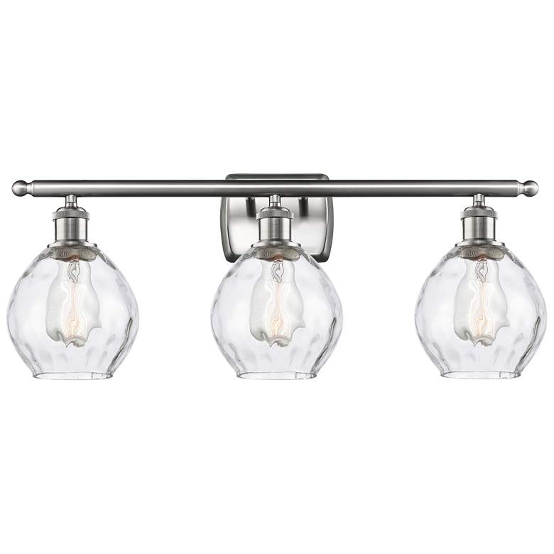 Image 1 Waverly 6" 3 Light 26" LED Bath Light - Brushed Satin Nickel - Cl
