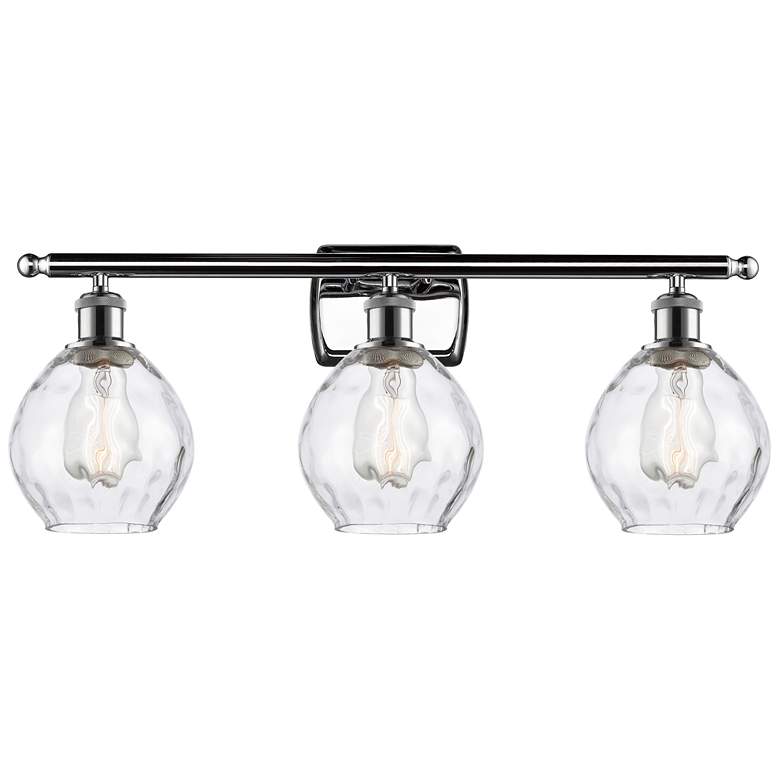Image 1 Waverly 6" 3 Light 26" LED Bath Light - Polished Chrome - Clear S