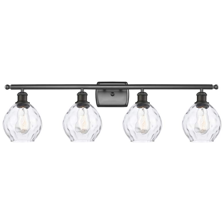 Image 1 Waverly 6" 36" Wide 4 Light Bronze Bath Vanity Light w/ Clear Sha
