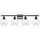 Waverly 6" 36" Wide 4 Light Bronze Bath Vanity Light w/ Clear Sha