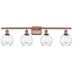 Waverly 6" 36" Wide 4 Light Copper Bath Vanity Light w/ Clear Sha
