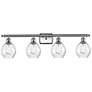 Waverly 6" 36"W 4 Light Brushed Nickel Bath Light w/ Clear Shade