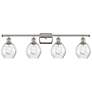 Waverly 6" 36"W 4 Light Polished Nickel Bath Vanity Light w/ Clea