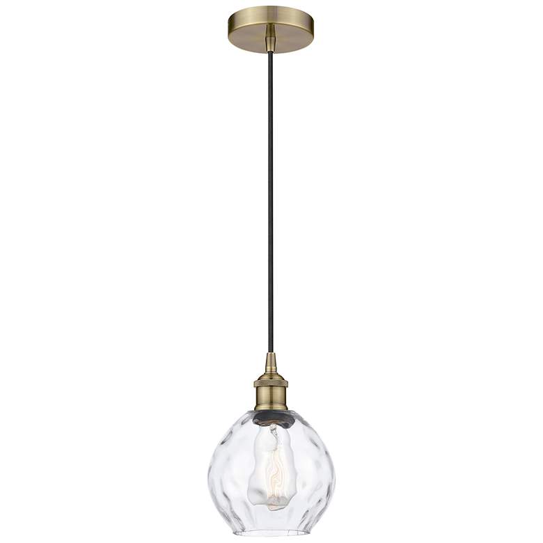 Image 1 Waverly 6" Antique Brass Mini Pendant