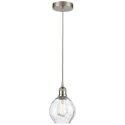 Waverly 6" Brushed Satin Nickel Mini Pendant