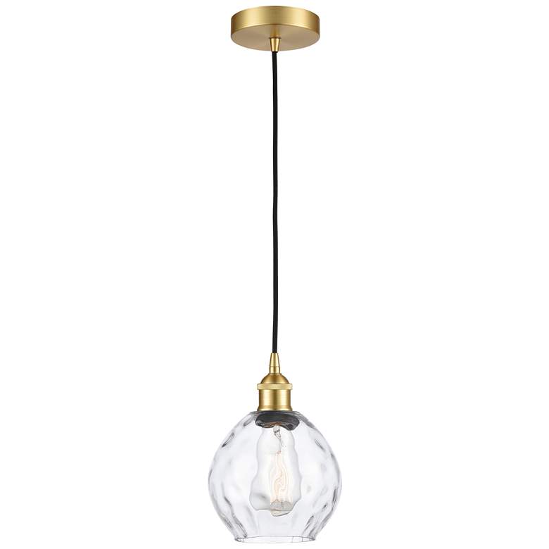 Image 1 Waverly 6" Satin Gold Mini Pendant