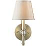 Waverly 6" Wide Aged Brass 1-Light Wall Sconce with Silken Parchment