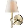 Waverly 6" Wide Aged Brass 1-Light Wall Sconce with Silken Parchment