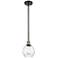 Waverly 6" Wide Black Brass Stem Hung Mini Pendant w/ Clear Shade