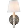 Waverly 6" Wide Pewter 1-Light Wall Sconce with Classic White