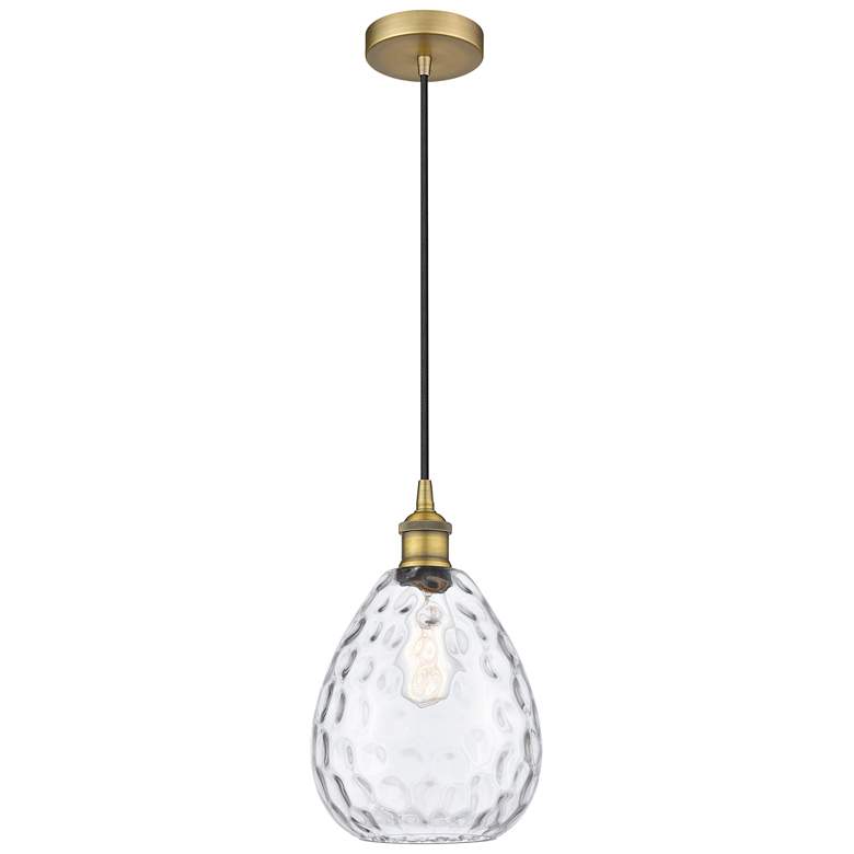 Image 1 Waverly 8" Brushed Brass Mini Pendant