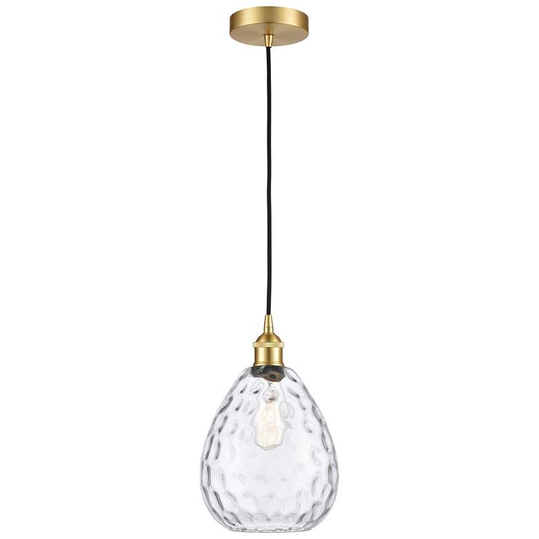 Image 1 Waverly 8" Satin Gold Mini Pendant