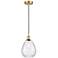 Waverly 8" Satin Gold Mini Pendant