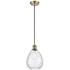 Waverly 8" Wide Antique Brass Teardrop Mini Pendant