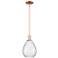 Waverly 8" Wide Antique Copper Mini Pendant w/ Clear Shade