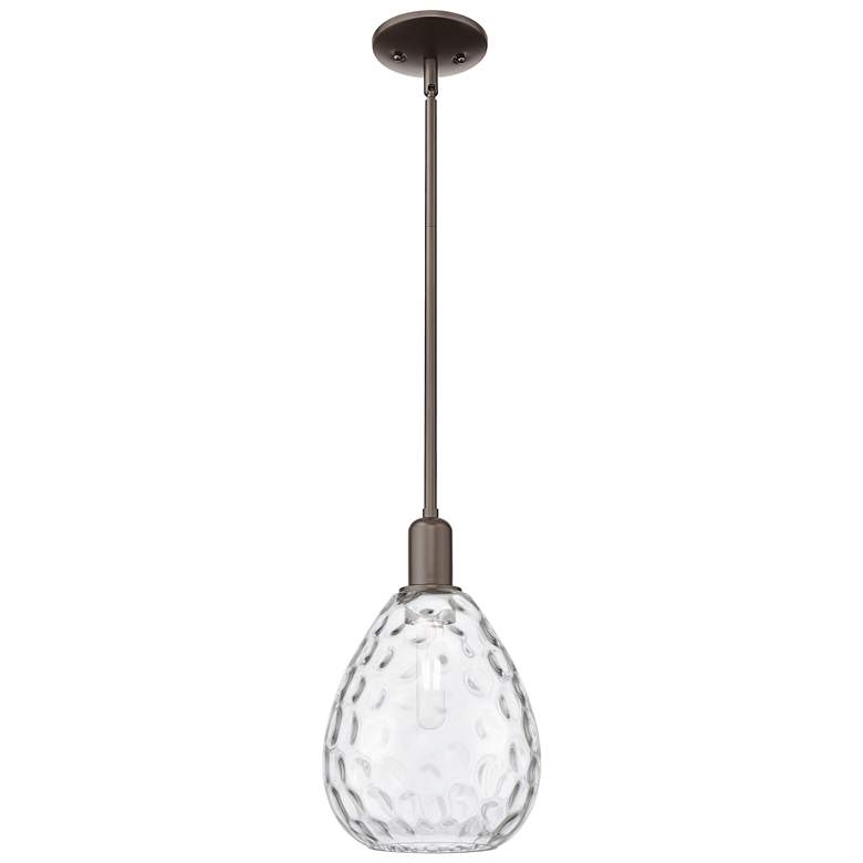 Image 1 Waverly 8" Wide Oil Rubbed Bronze Mini Pendant w/ Clear Shade