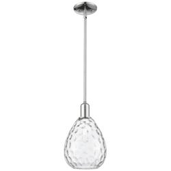 Waverly 8" Wide Polished Chrome Mini Pendant w/ Clear Shade