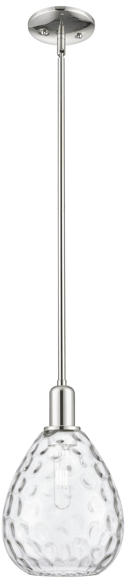 Waverly 8" Wide Polished Nickel Mini Pendant w/ Clear Shade