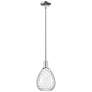 1_Waverly 8" Wide Polished Nickel Mini Pendant w/ Clear Shade