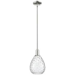 Waverly 8" Wide Polished Nickel Mini Pendant w/ Clear Shade