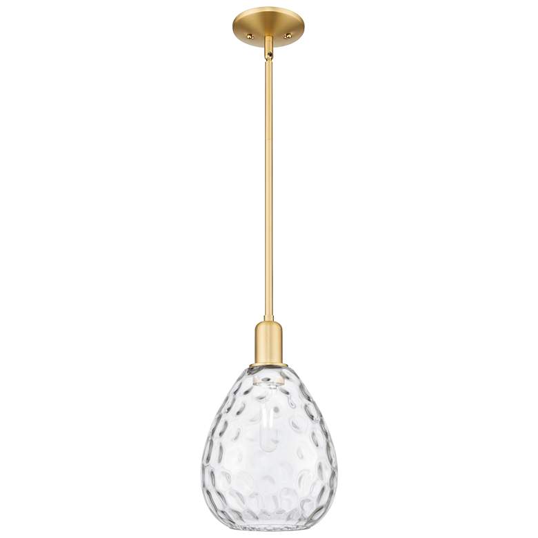 Image 1 Waverly 8" Wide Satin Gold Mini Pendant w/ Clear Shade
