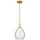 Waverly 8" Wide Satin Gold Mini Pendant w/ Clear Shade