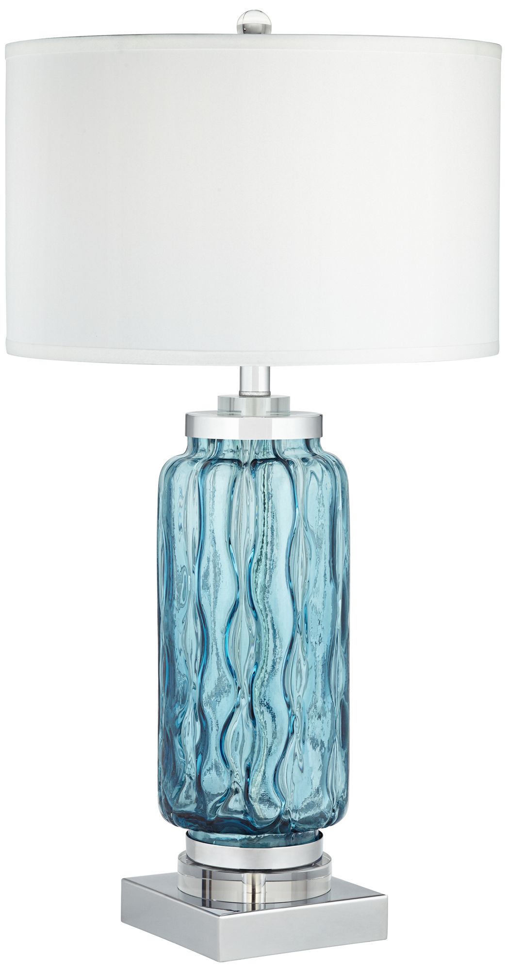 Waverly Blue Glass Modern Coastal Table Lamp 443T1 Lamps Plus