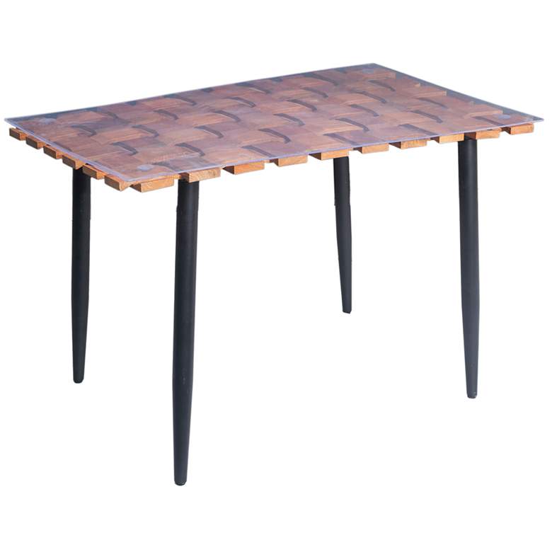 Image 1 Waverly Honey Gold And Black Dining Table