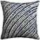 Waverly Navy Diagonal Stripes 18" Square Throw Pillow
