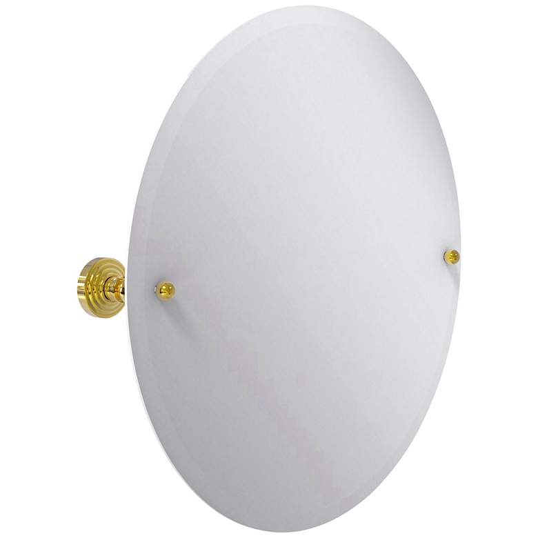 Image 1 Waverly Place Brass 22 3/4"x22" Vanity Mirror