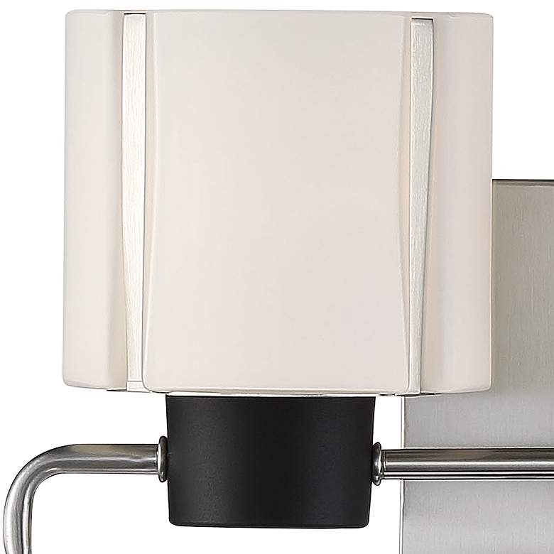 Image 3 Waverly Plaza 7 1/2" High Brushed Nickel 2-Light Wall Sconce more views