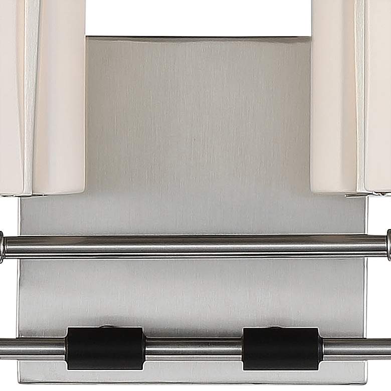 Image 4 Waverly Plaza 7 1/2 inch High Brushed Nickel 2-Light Wall Sconce more views