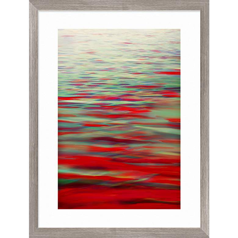 Image 1 Waves 33 inch High Framed Giclee Wall Art