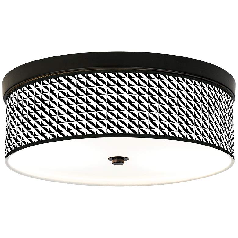 Image 1 Waves Giclee Energy Efficient Bronze Ceiling Light