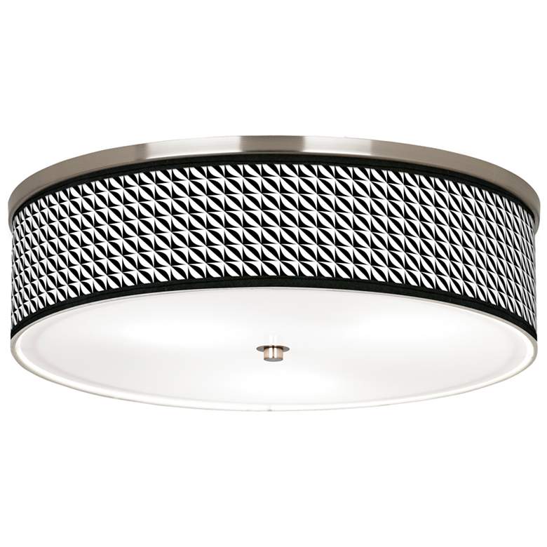 Image 1 Waves Giclee Nickel 20 1/4" Wide Ceiling Light