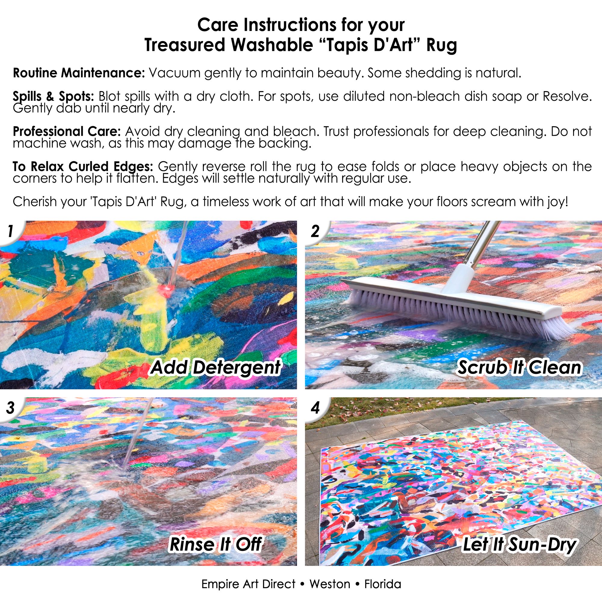 Image 7 Waves of Leaves Washable Art Area Rug size 8'x10' more views