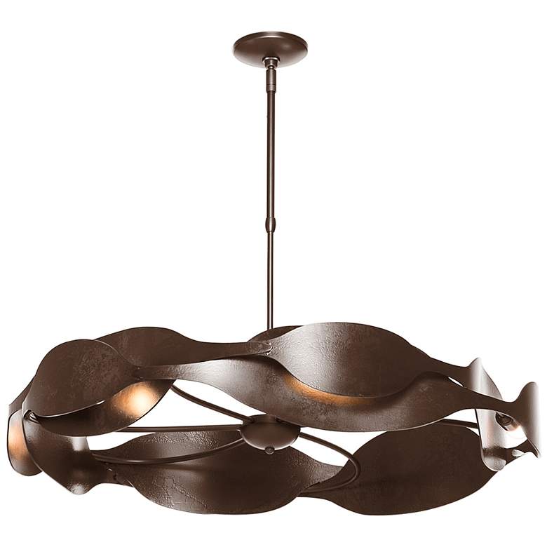 Image 1 Waves Pendant - Bronze Finish - Standard Height