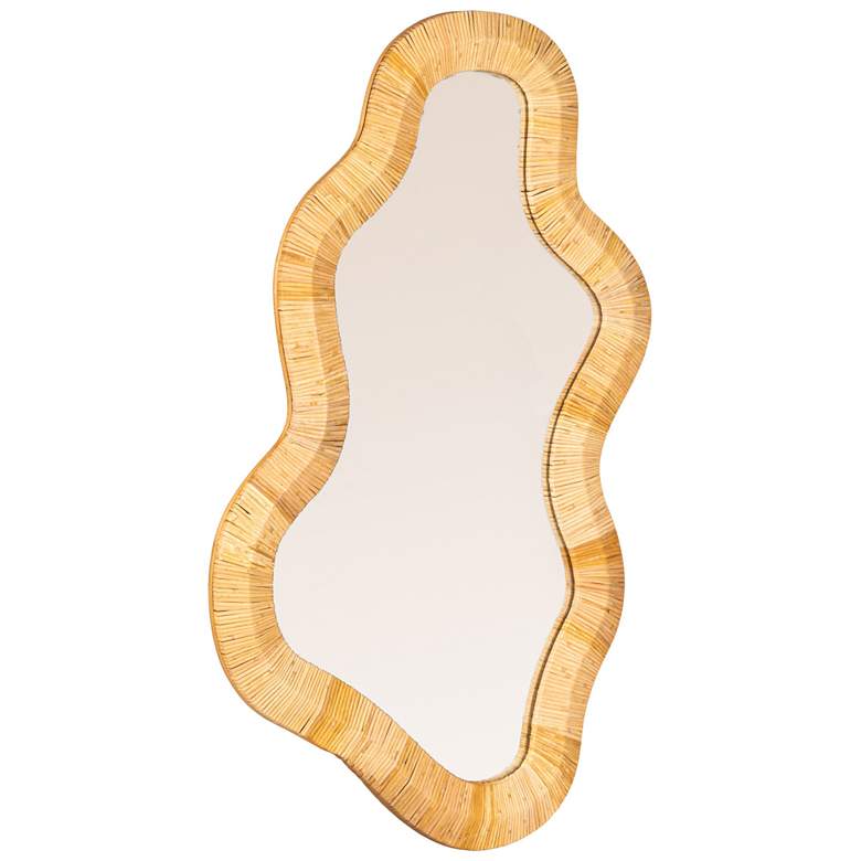 Image 1 Wavy Rattan Wall Mirror