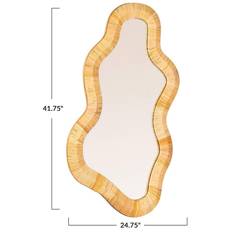 Image 2 Wavy Rattan Wall Mirror more views