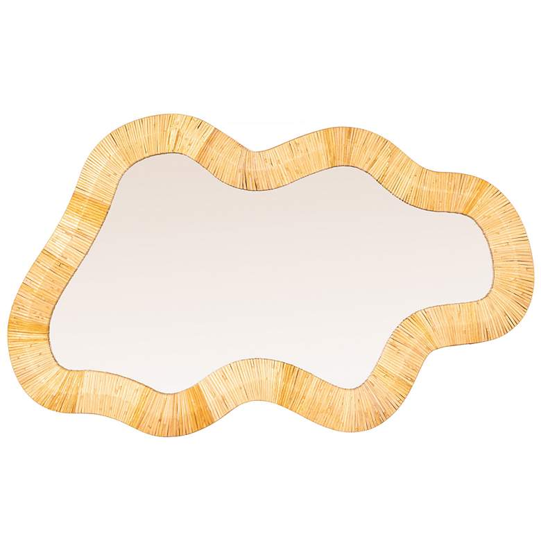Image 5 Wavy Rattan Wall Mirror more views