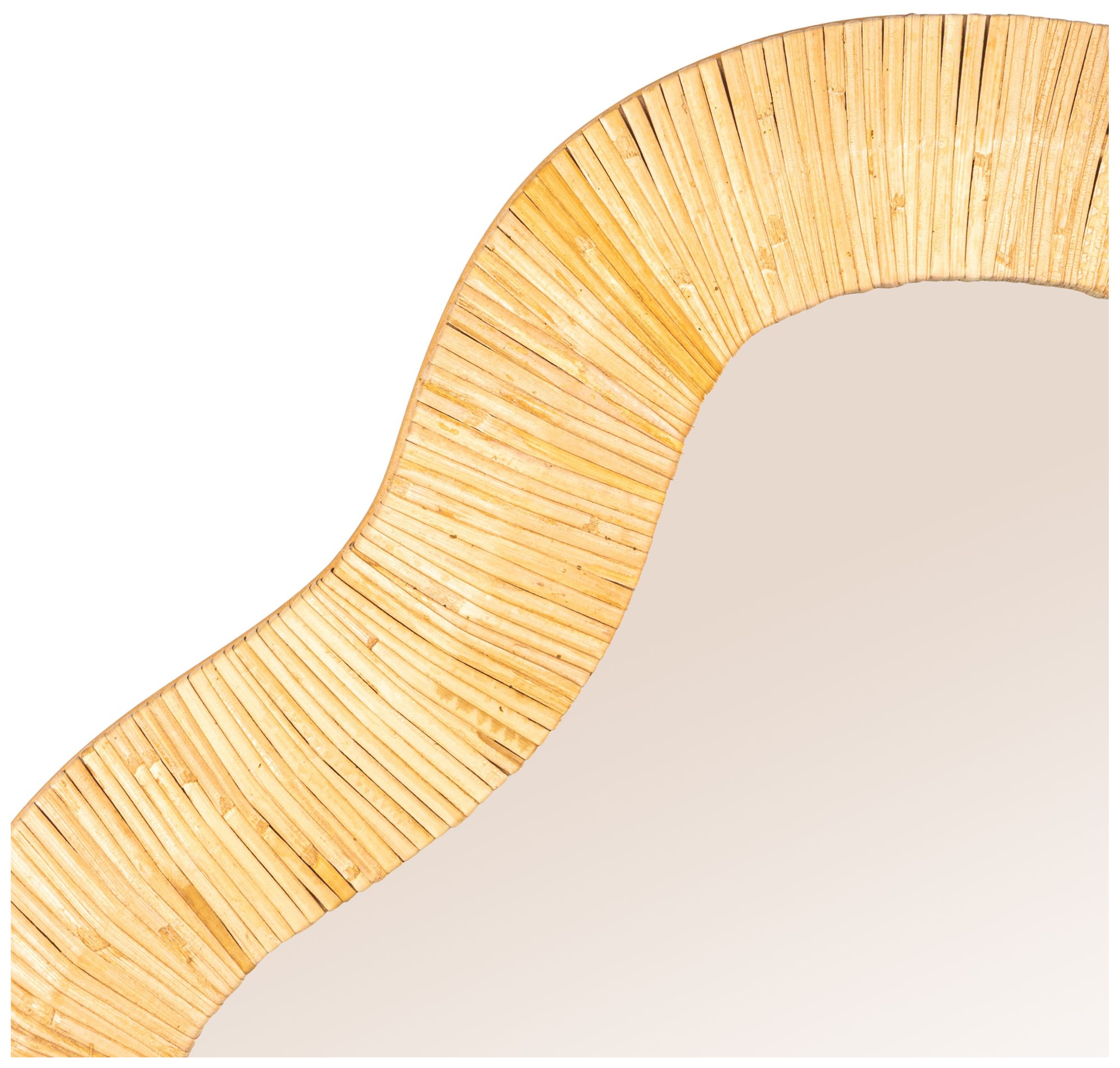 Image 6 Wavy Rattan Wall Mirror more views