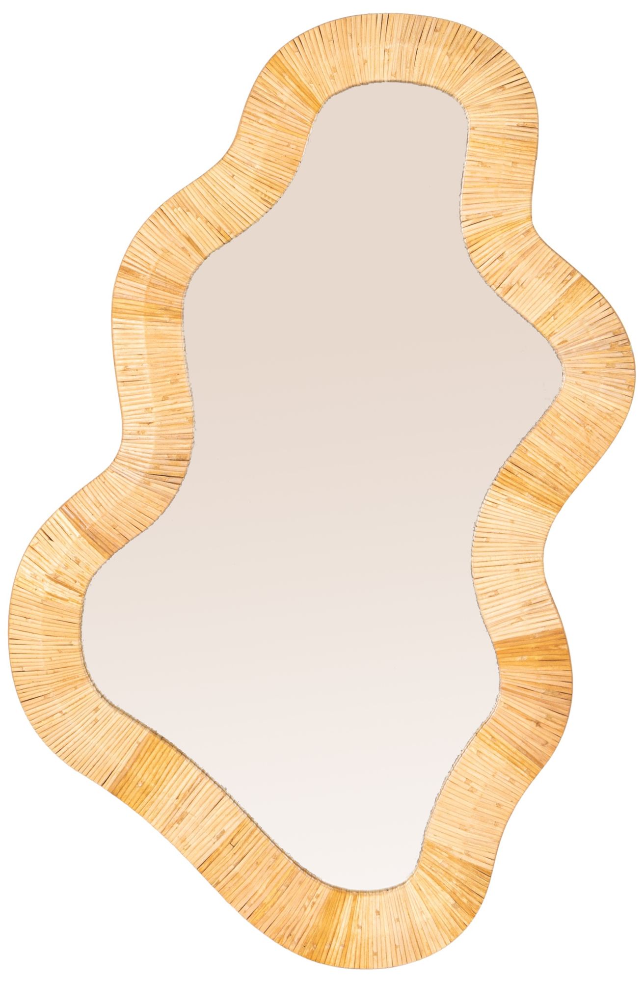 Image 7 Wavy Rattan Wall Mirror more views