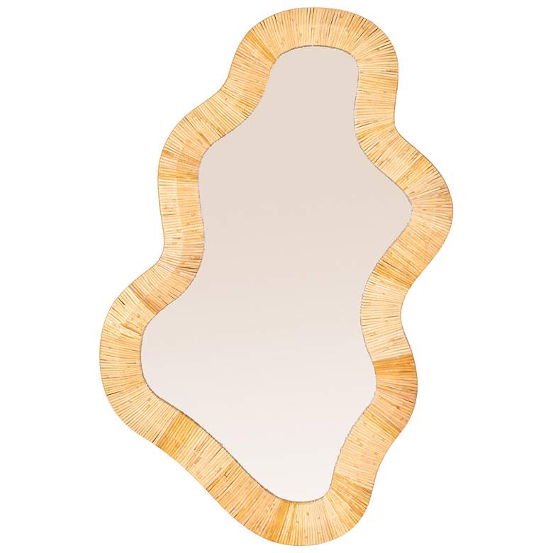 Image 7 Wavy Rattan Wall Mirror more views