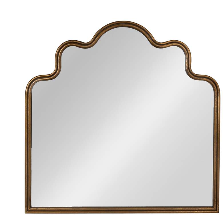 Image 2 Wavy Scalloped Arched Metal Framed Wall Mirror