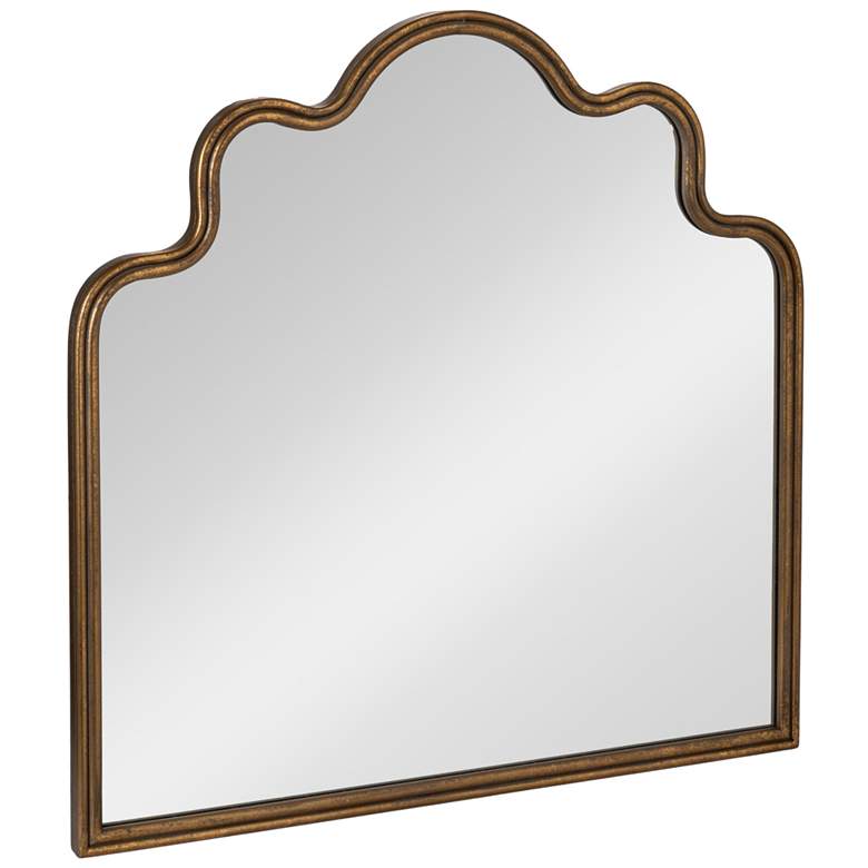Image 3 Wavy Scalloped Arched Metal Framed Wall Mirror more views