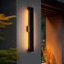 1_Waylen 34" High Black LED Outdoor Wall Light