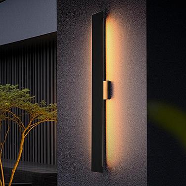 Waylen 40" High Black LED Outdoor Wall Light