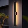 1_Waylen 40" High Black LED Outdoor Wall Light